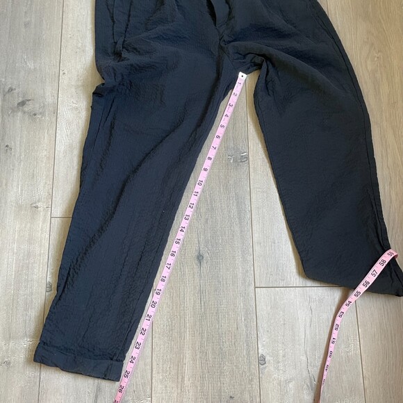 Armani Exchange navy textured pleated trouser pants - Picture 8 of 8